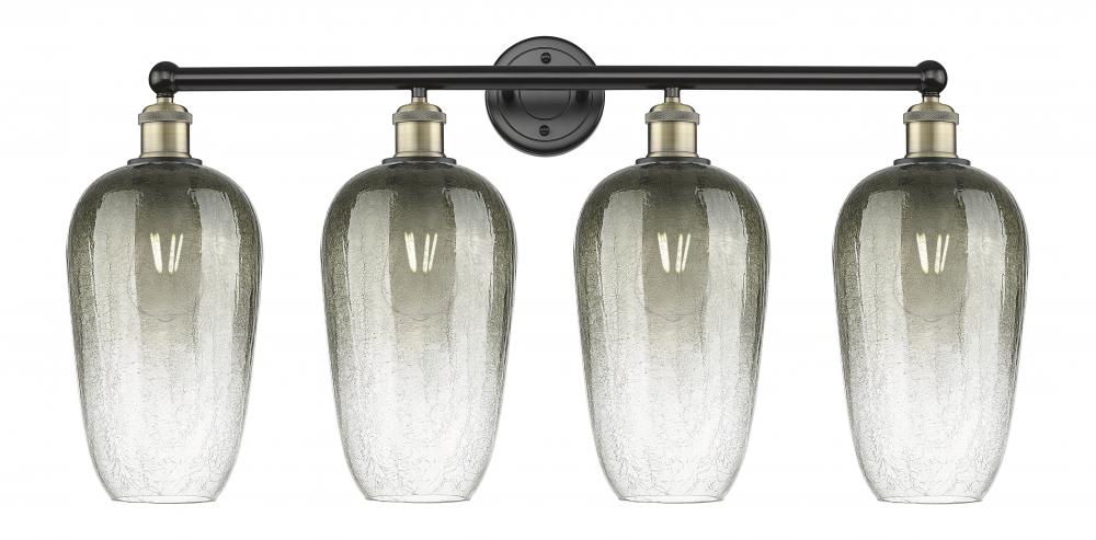 Brookhaven Flute - 4 Light - 34 inch - Black Antique Brass - Bath Vanity Light