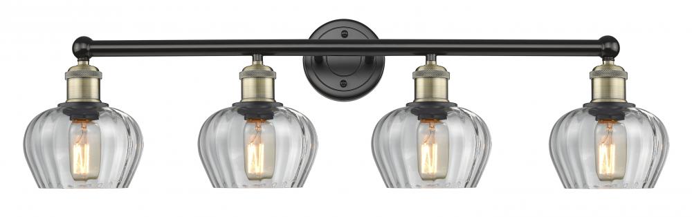 Fenton - 4 Light - 34 inch - Black Antique Brass - Bath Vanity Light