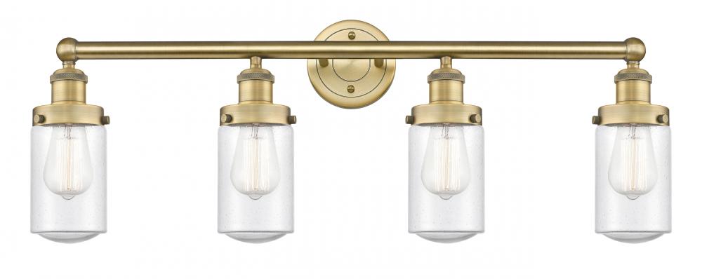 Dover - 4 Light - 32 inch - Brushed Brass - Bath Vanity Light
