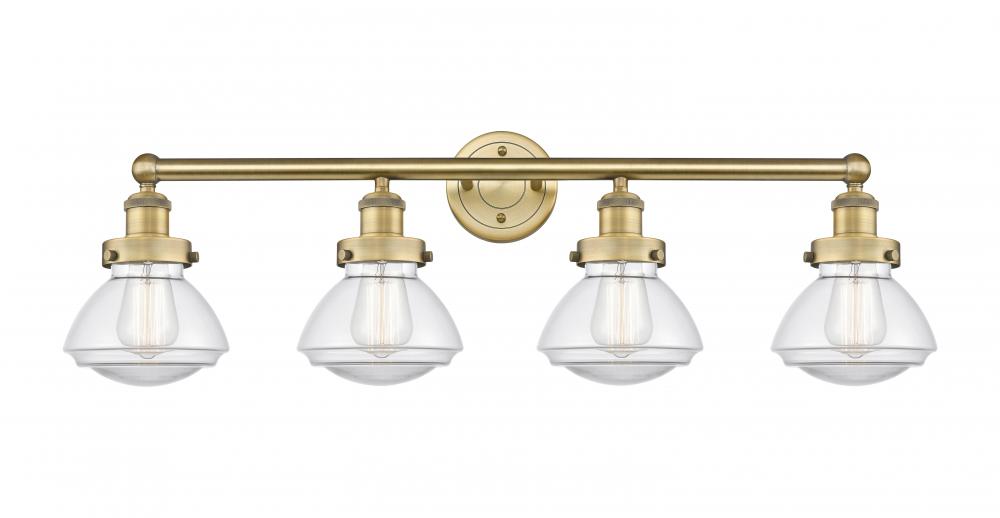 Olean - 4 Light - 34 inch - Brushed Brass - Bath Vanity Light