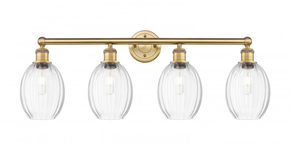 Preston Bulb - 4 Light - 33 inch - Brushed Brass - Bath Vanity Light