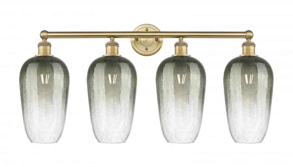 Brookhaven Flute - 4 Light - 34 inch - Brushed Brass - Bath Vanity Light