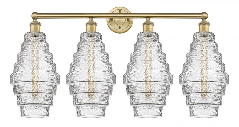Cascade - 4 Light - 35 inch - Brushed Brass - Bath Vanity Light