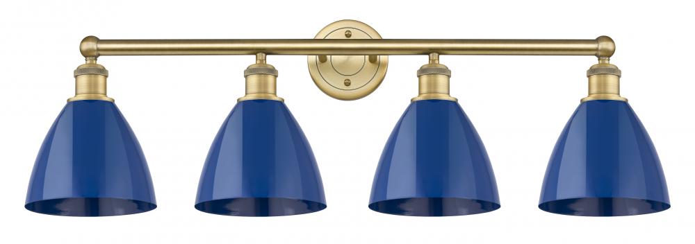 Plymouth - 4 Light - 35 inch - Brushed Brass - Bath Vanity Light