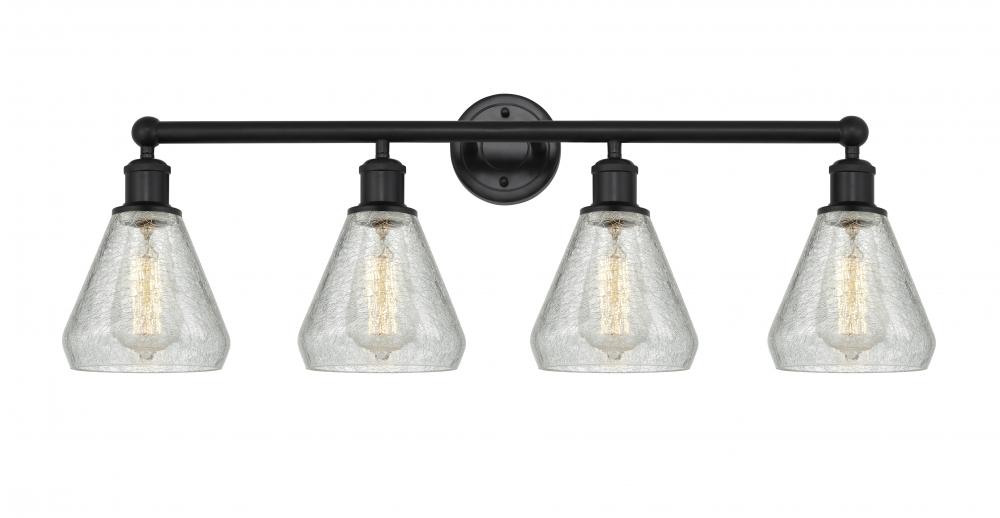 Conesus - 4 Light - 33 inch - Matte Black - Bath Vanity Light