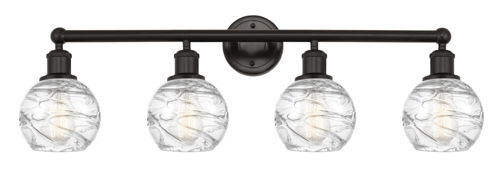 Athens Deco Swirl - 4 Light - 33 inch - Oil Rubbed Bronze - Bath Vanity Light