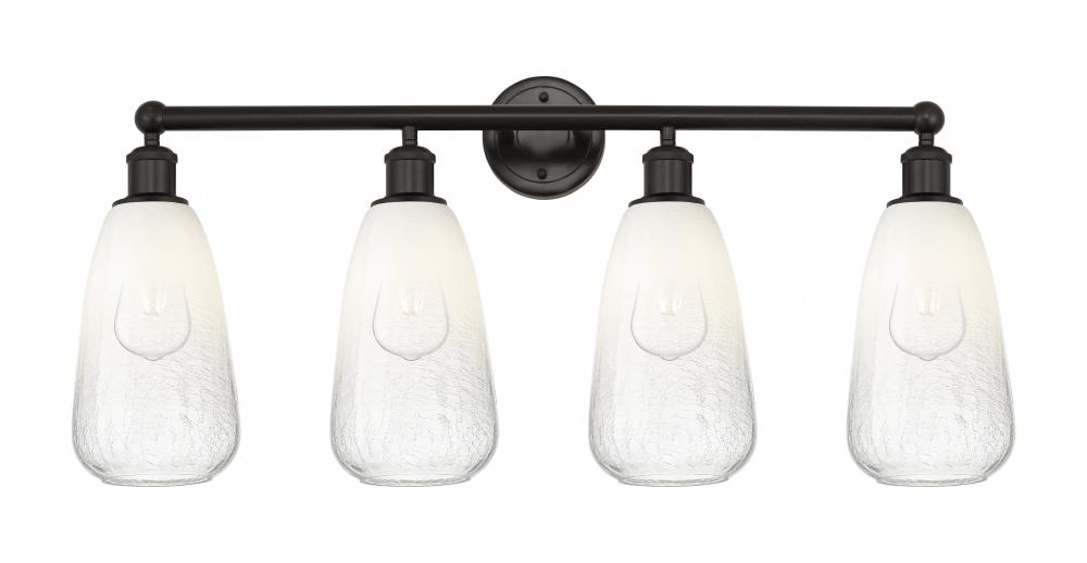 Brookhaven Almond - 4 Light - 33 inch - Oil Rubbed Bronze - Bath Vanity Light