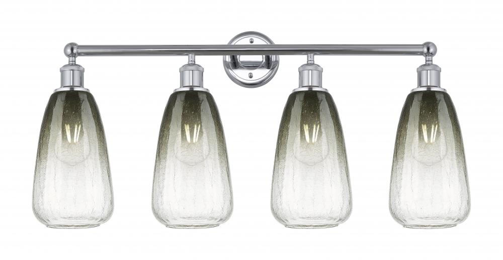 Brookhaven Almond - 4 Light - 33 inch - Polished Chrome - Bath Vanity Light