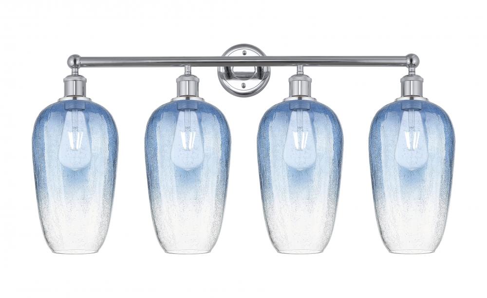 Brookhaven Flute - 4 Light - 34 inch - Polished Chrome - Bath Vanity Light