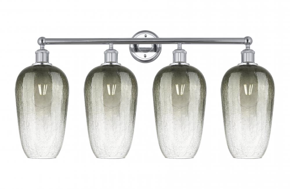 Brookhaven Flute - 4 Light - 34 inch - Polished Chrome - Bath Vanity Light