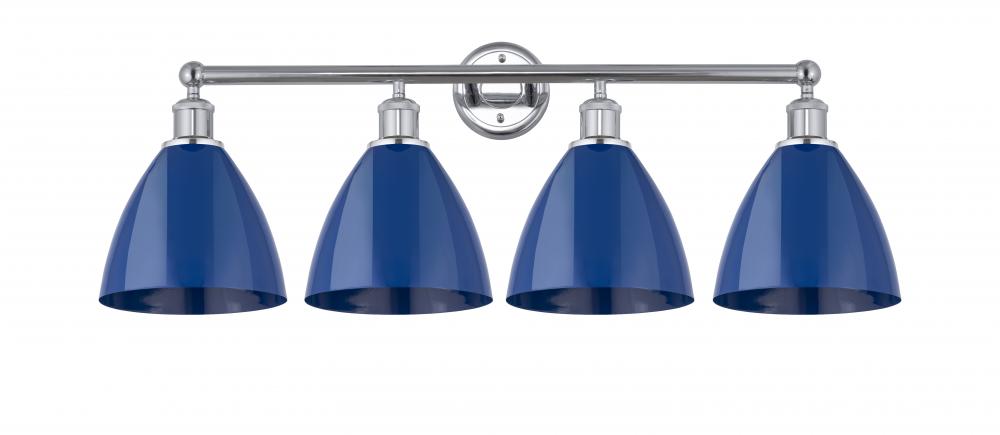 Plymouth - 4 Light - 35 inch - Polished Chrome - Bath Vanity Light