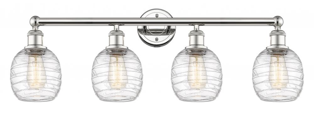 Belfast - 4 Light - 33 inch - Polished Nickel - Bath Vanity Light