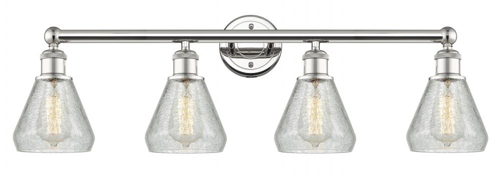 Conesus - 4 Light - 33 inch - Polished Nickel - Bath Vanity Light