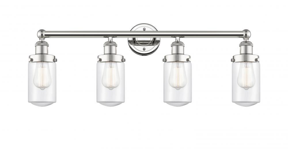 Dover - 4 Light - 32 inch - Polished Nickel - Bath Vanity Light