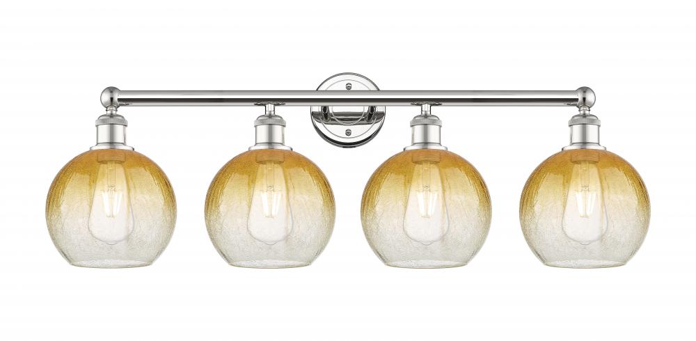 Brookhaven Globe - 4 Light - 35 inch - Polished Nickel - Bath Vanity Light