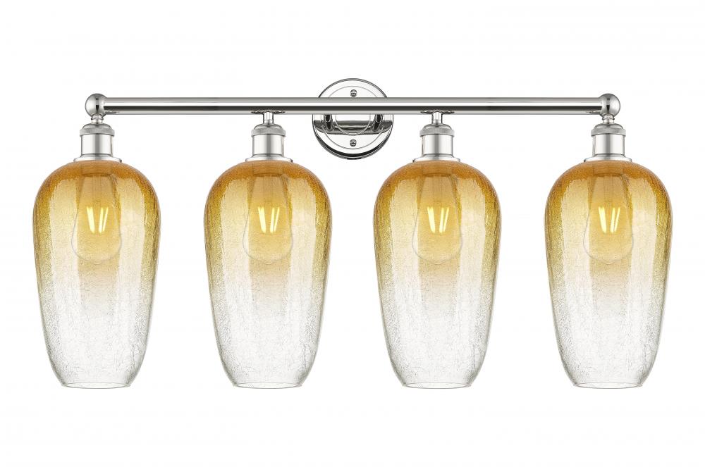 Brookhaven Flute - 4 Light - 34 inch - Polished Nickel - Bath Vanity Light