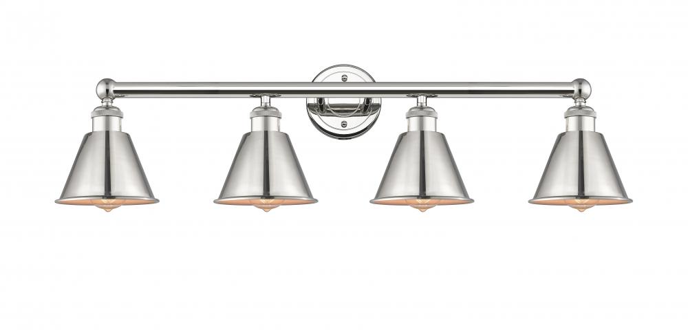 Smithfield - 4 Light - 34 inch - Polished Nickel - Bath Vanity Light