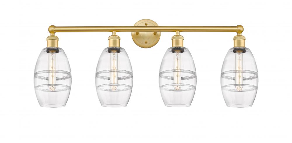 Vaz - 4 Light - 33 inch - Satin Gold - Bath Vanity Light