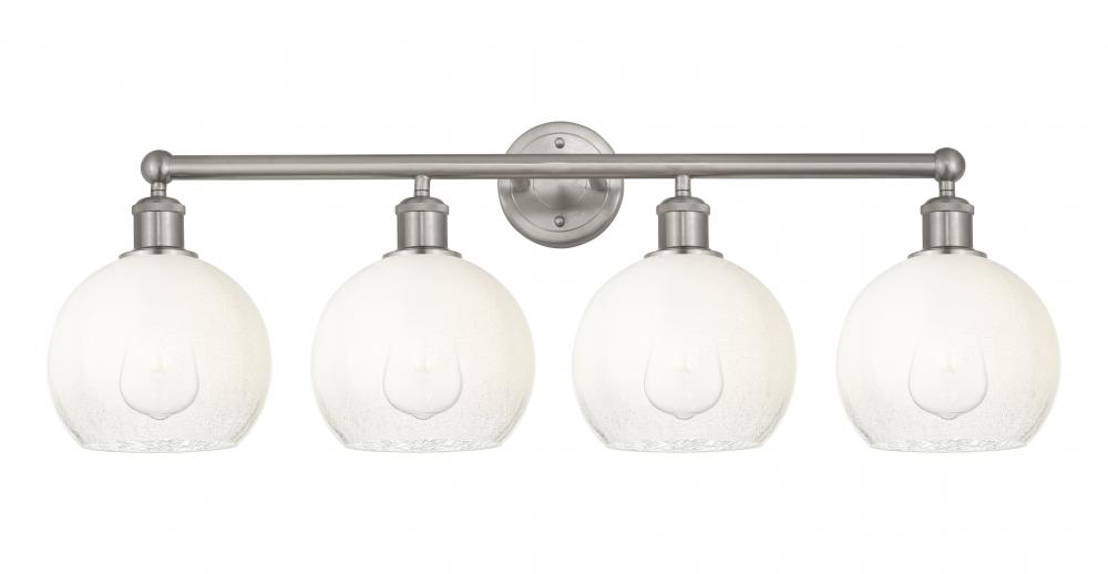 Brookhaven Globe - 4 Light - 35 inch - Brushed Satin Nickel - Bath Vanity Light