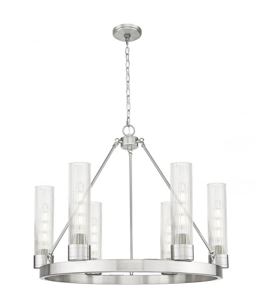 Boreas - 6 Light - 29 inch - Satin Nickel - Chandelier