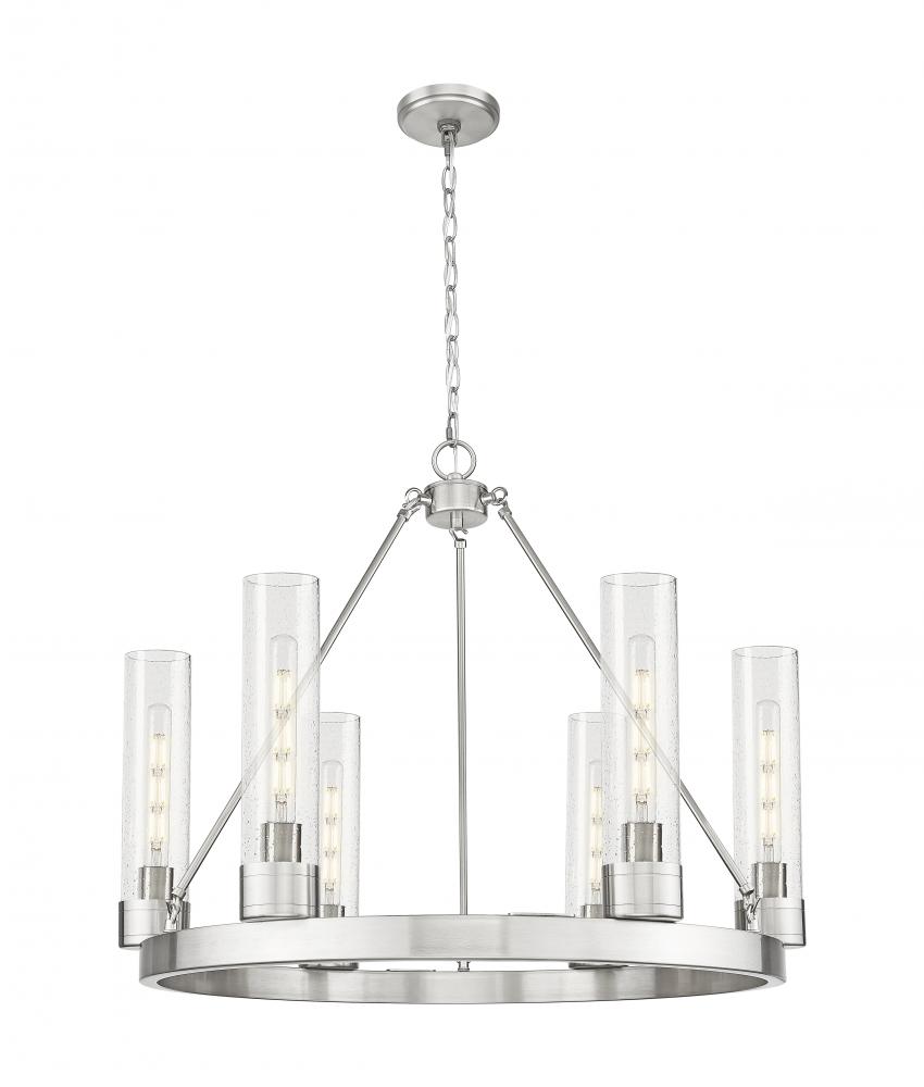 Boreas - 6 Light - 29 inch - Satin Nickel - Chandelier