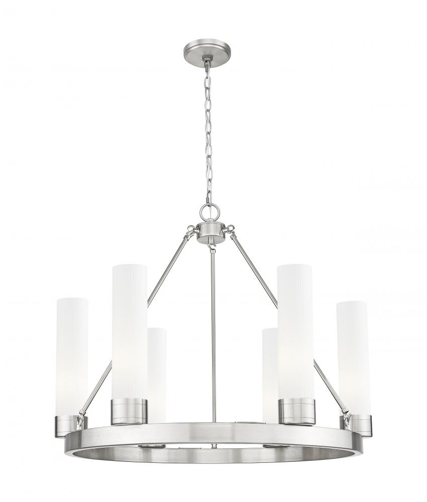 Boreas - 6 Light - 29 inch - Satin Nickel - Chandelier