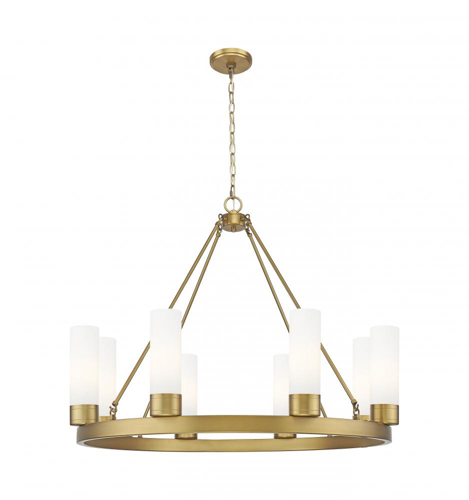 Boreas - 8 Light - 36 inch - Brushed Brass - Chandelier