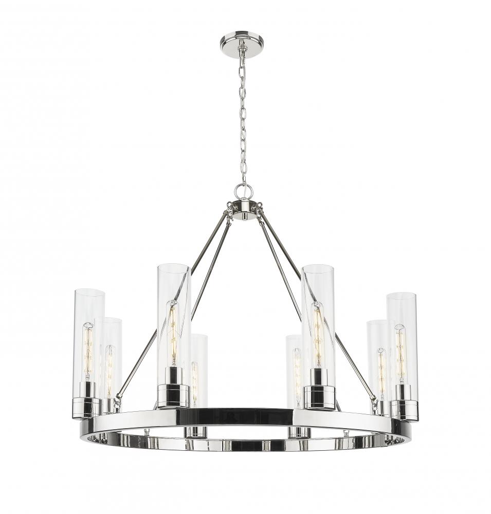 Boreas - 8 Light - 36 inch - Polished Nickel - Chandelier