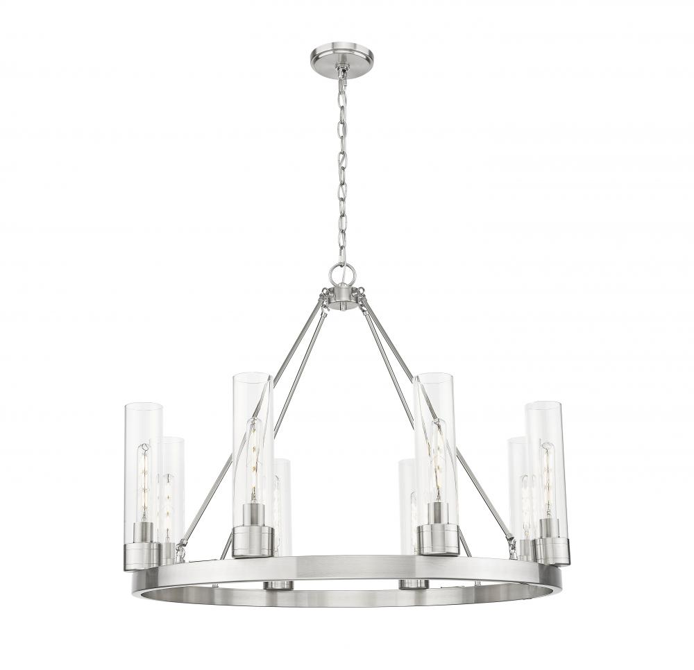Boreas - 8 Light - 36 inch - Satin Nickel - Chandelier