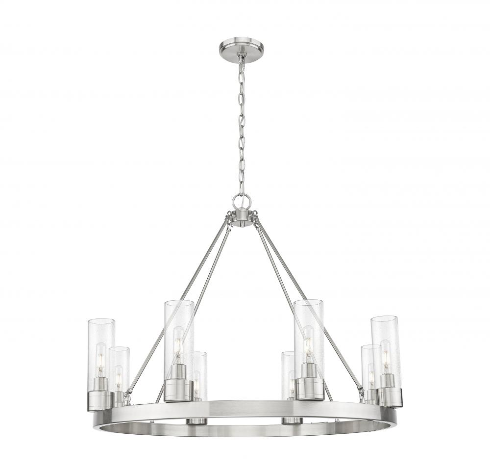 Boreas - 8 Light - 36 inch - Satin Nickel - Chandelier