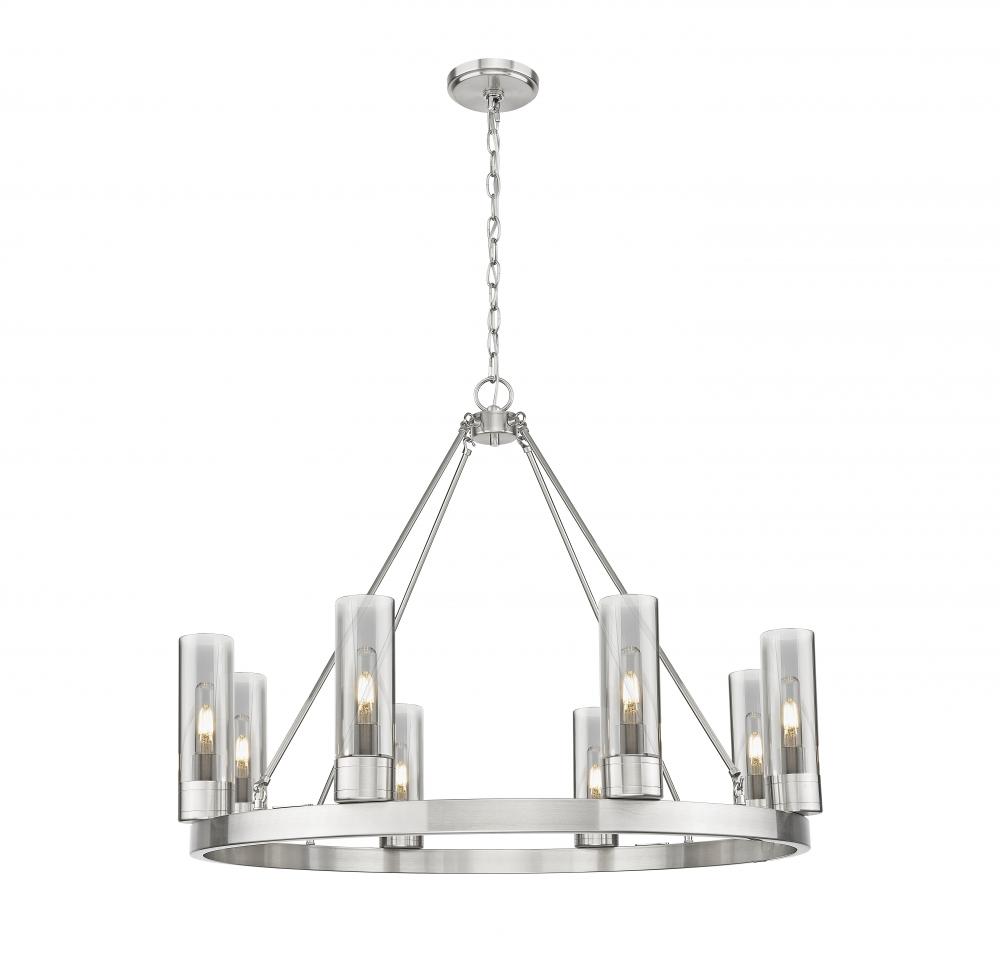 Boreas - 8 Light - 36 inch - Satin Nickel - Chandelier