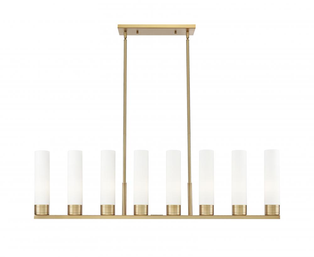 Boreas - 8 Light - 48 inch - Brushed Brass - Linear Pendant