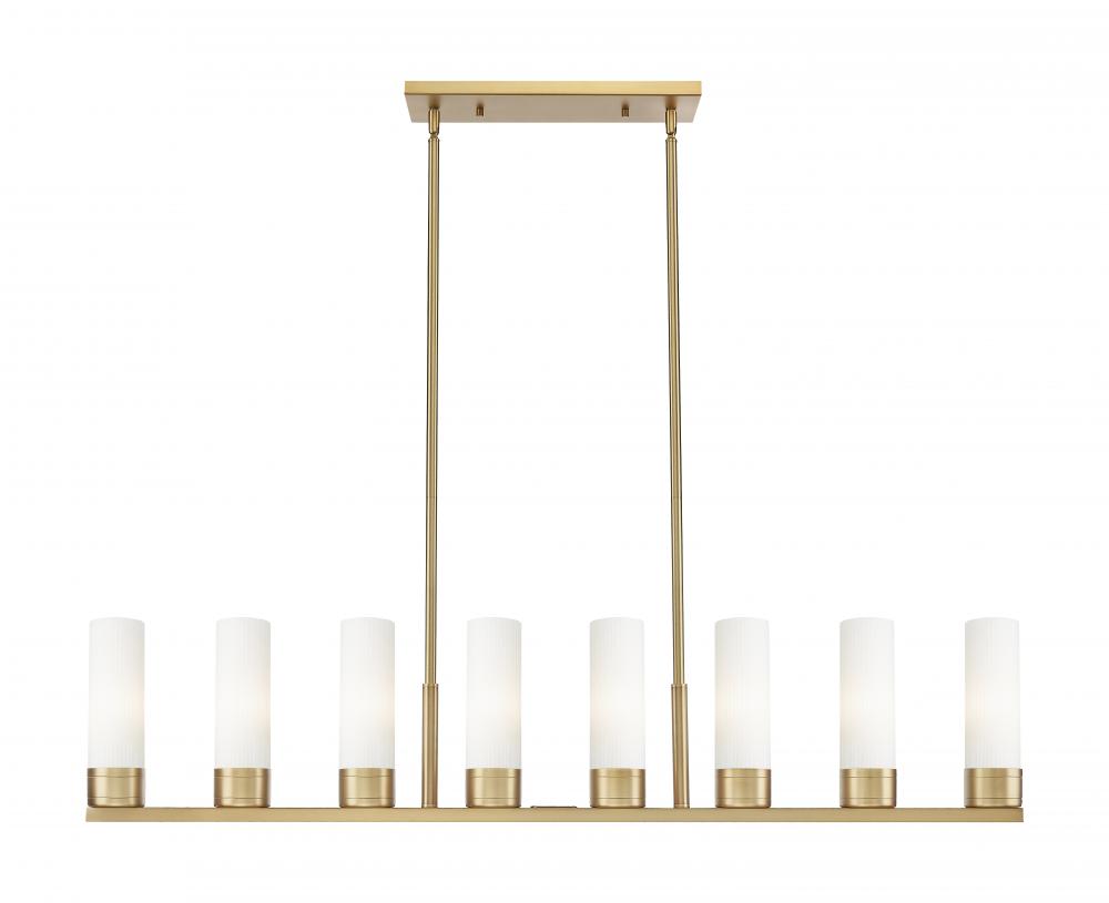 Boreas - 8 Light - 48 inch - Brushed Brass - Linear Pendant