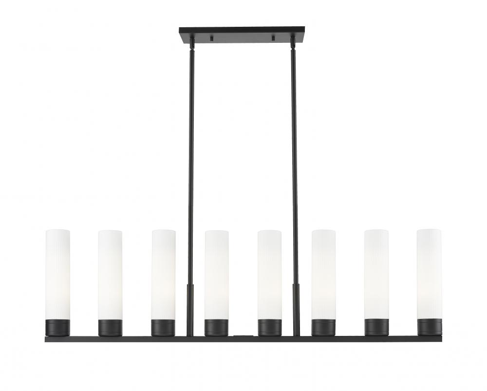 Boreas - 8 Light - 48 inch - Matte Black - Linear Pendant