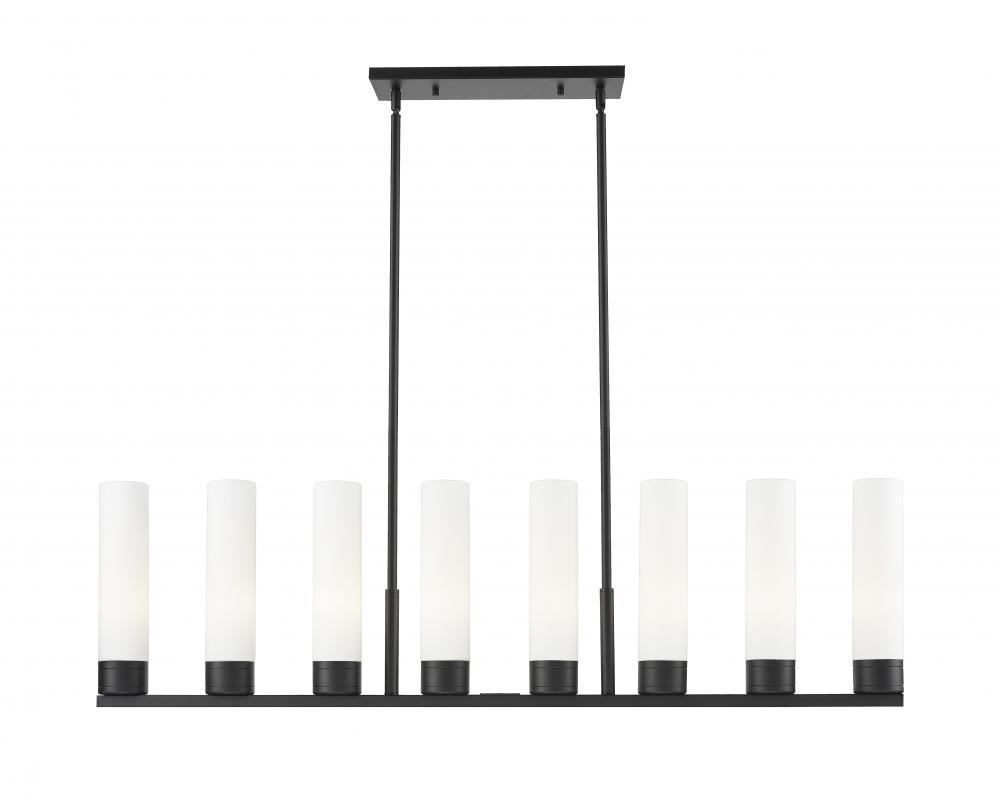 Boreas - 8 Light - 48 inch - Matte Black - Linear Pendant