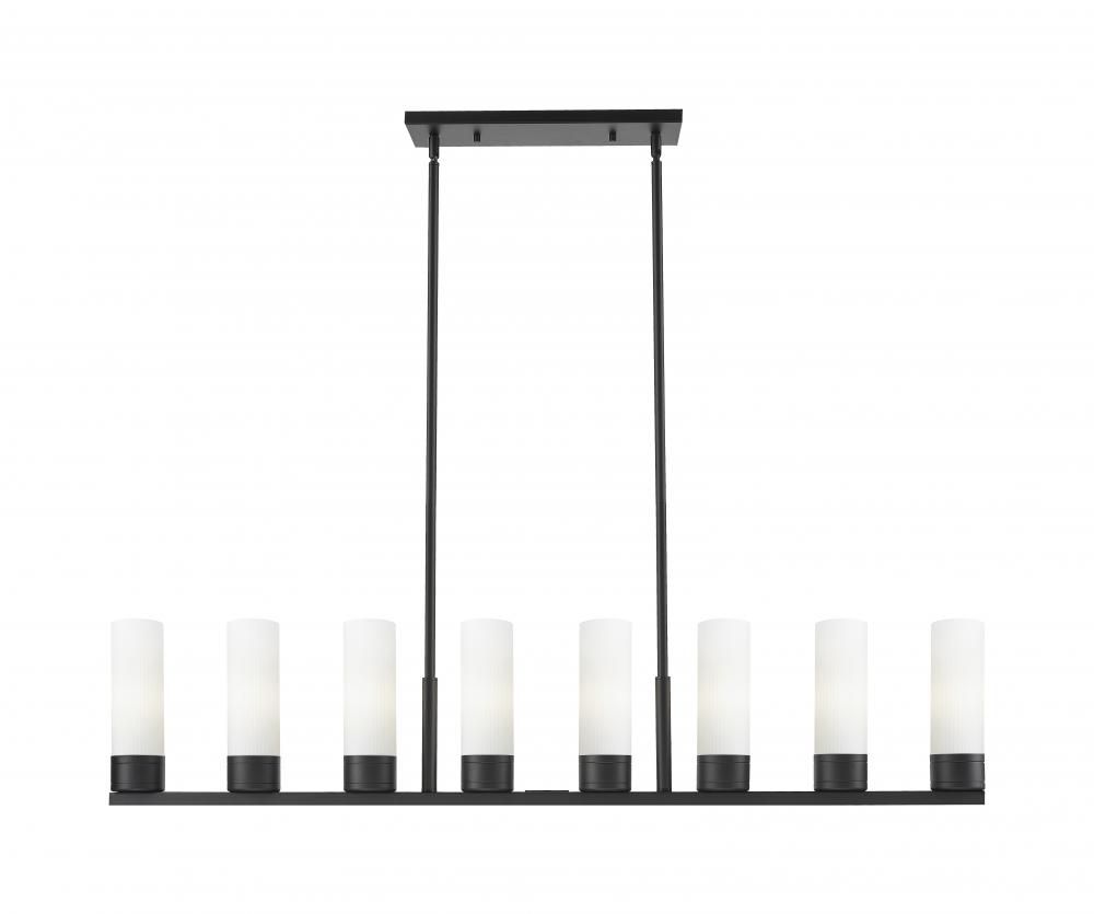 Boreas - 8 Light - 48 inch - Matte Black - Linear Pendant