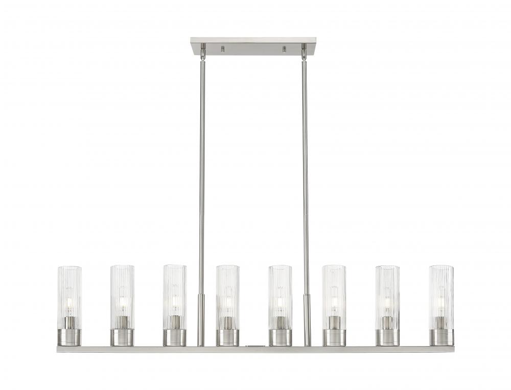 Boreas - 8 Light - 48 inch - Satin Nickel - Linear Pendant
