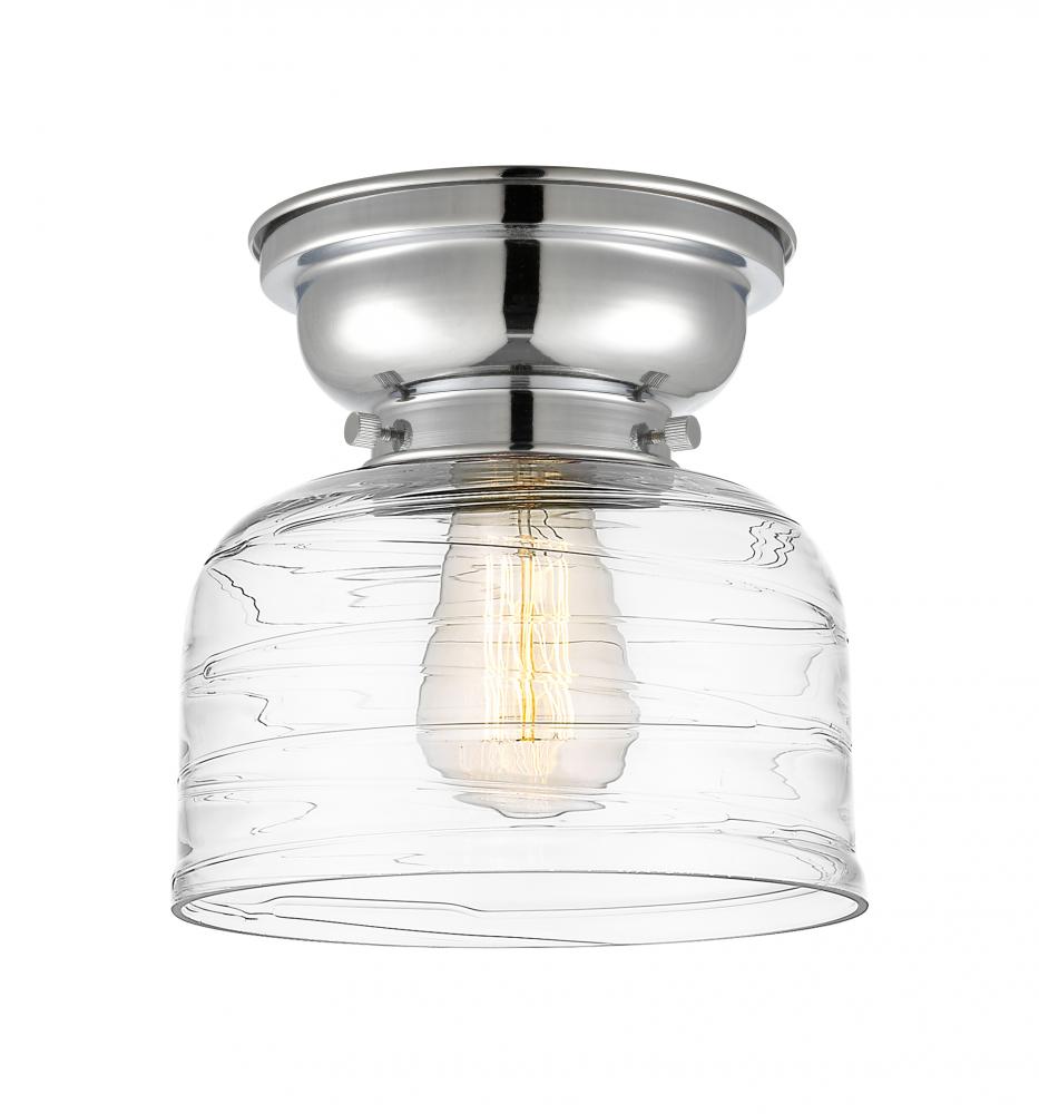 Bell - 1 Light - 8 inch - Polished Chrome - Flush Mount