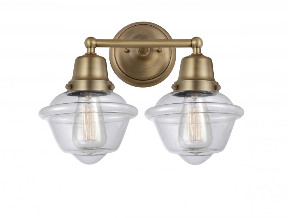 Oxford - 2 Light - 16 inch - Brushed Brass - Bath Vanity Light