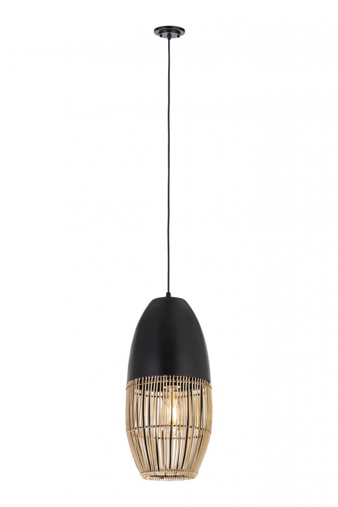 Sabal - 1 Light - 8 inch - Matte Black - Mini Pendant