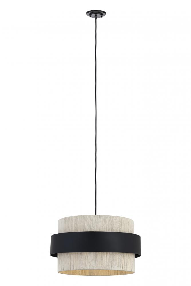 Parker - 1 Light - 21 inch - Matte Black - Pendant