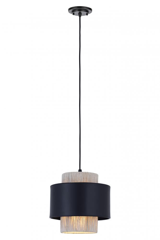 Mesa - 1 Light - 8 inch - Matte Black - Mini Pendant