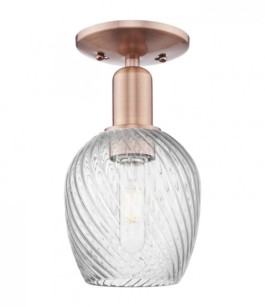 Salina - 1 Light - 6 inch - Antique Copper - Semi-Flush Mount