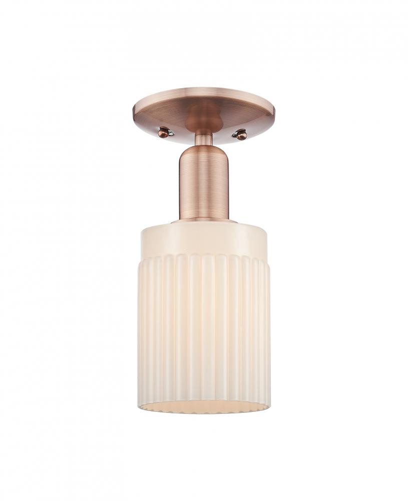 Hadley - 1 Light - 5 inch - Antique Copper - Semi-Flush Mount