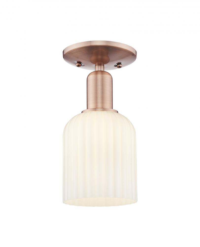 Bridal Veil - 1 Light - 6 inch - Antique Copper - Semi-Flush Mount