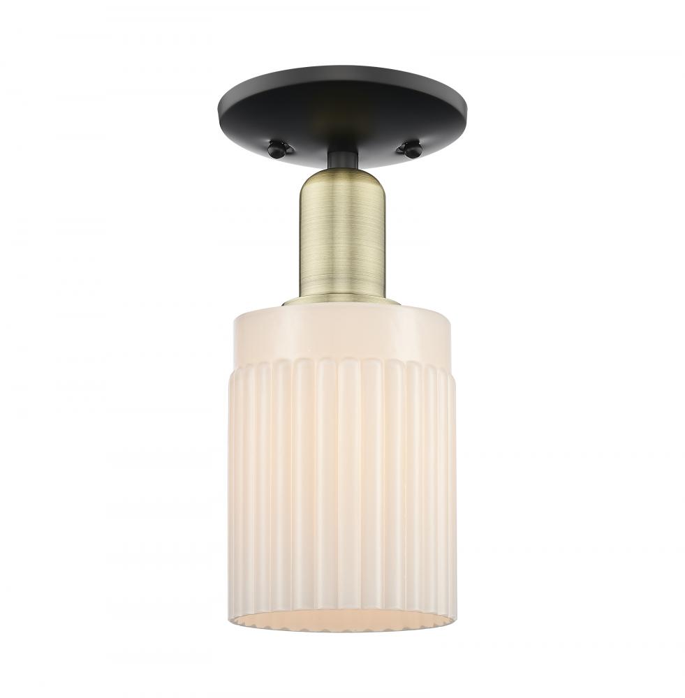 Hadley - 1 Light - 5 inch - Black Antique Brass - Semi-Flush Mount