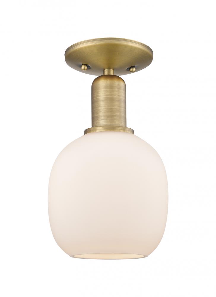 Belfast - 1 Light - 6 inch - Satin Gold - Semi-Flush Mount