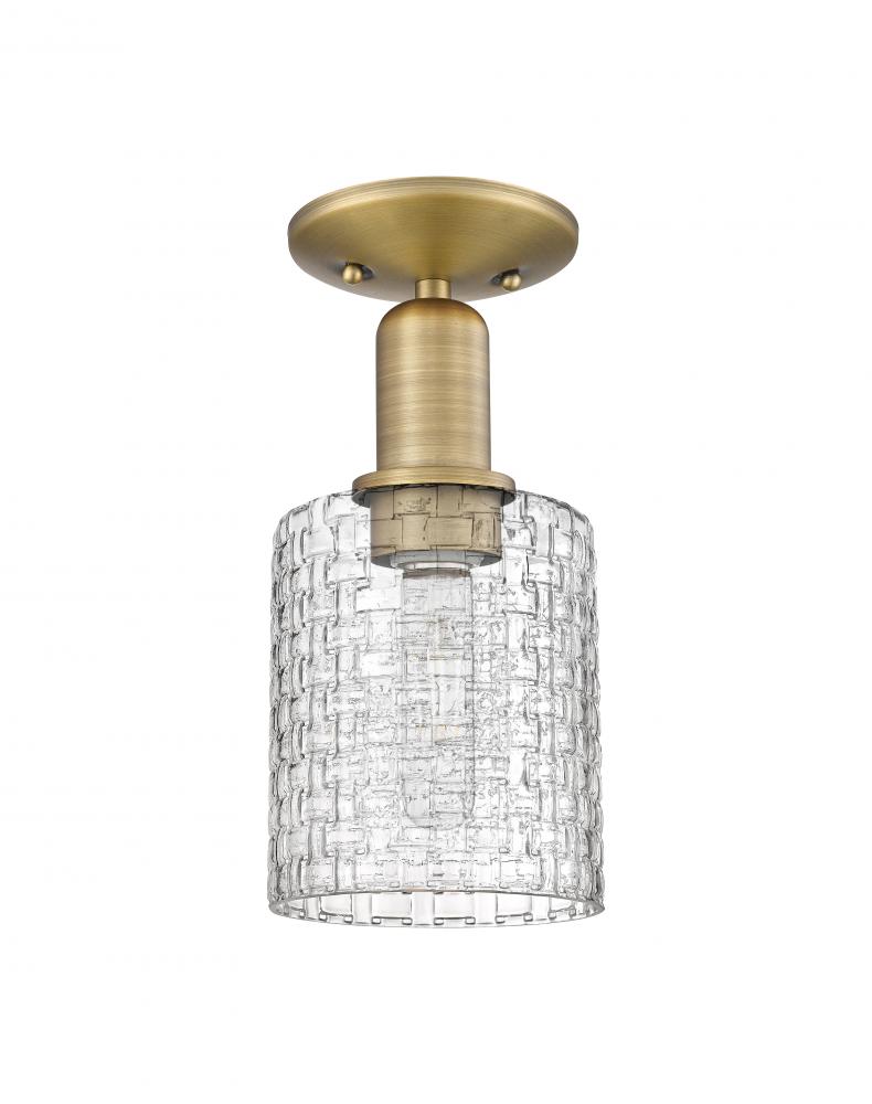Cobbleskill - 1 Light - 5 inch - Brushed Brass - Semi-Flush Mount