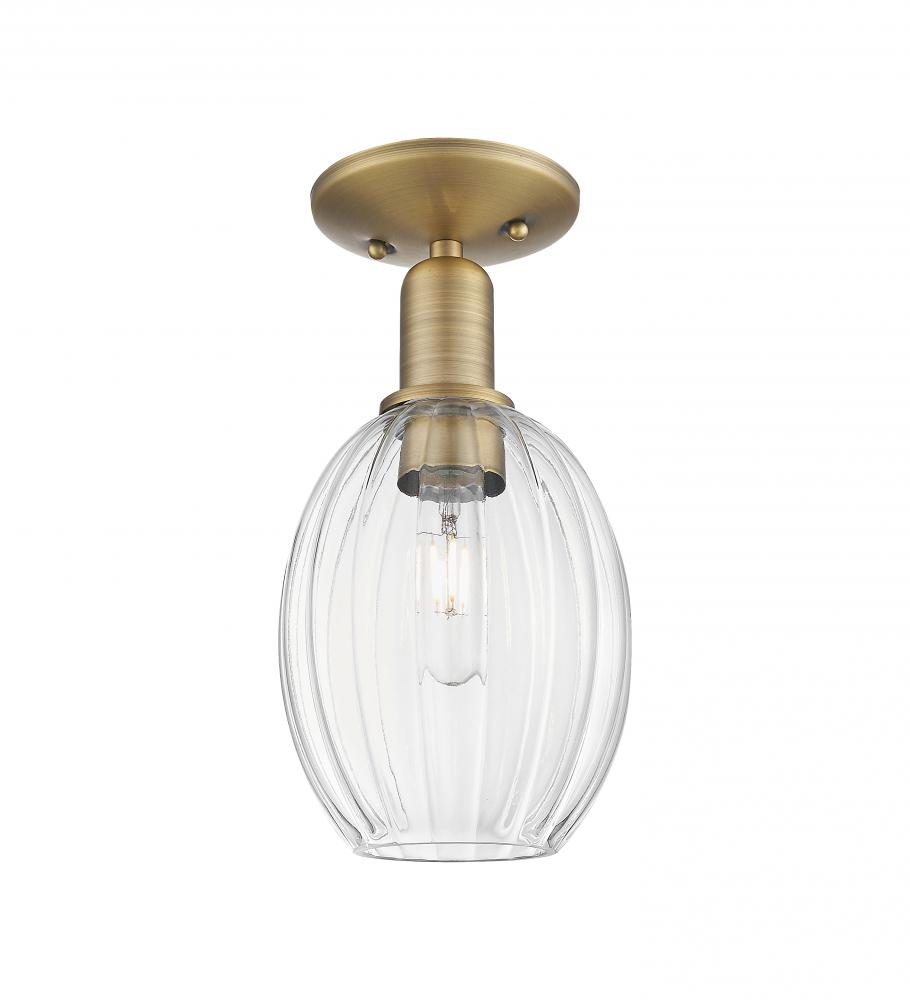 Preston Bulb - 1 Light - 6 inch - Brushed Brass - Semi-Flush Mount