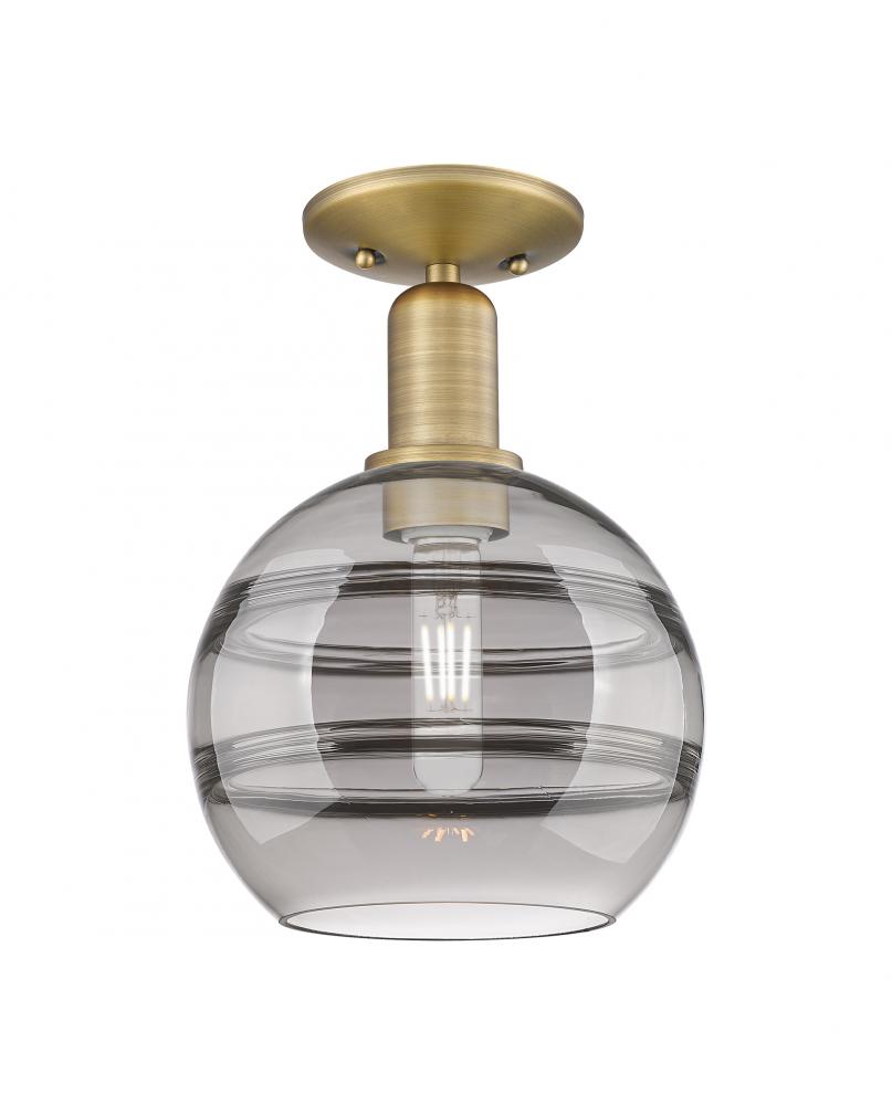 Rochester - 1 Light - 8 inch - Brushed Brass - Semi-Flush Mount